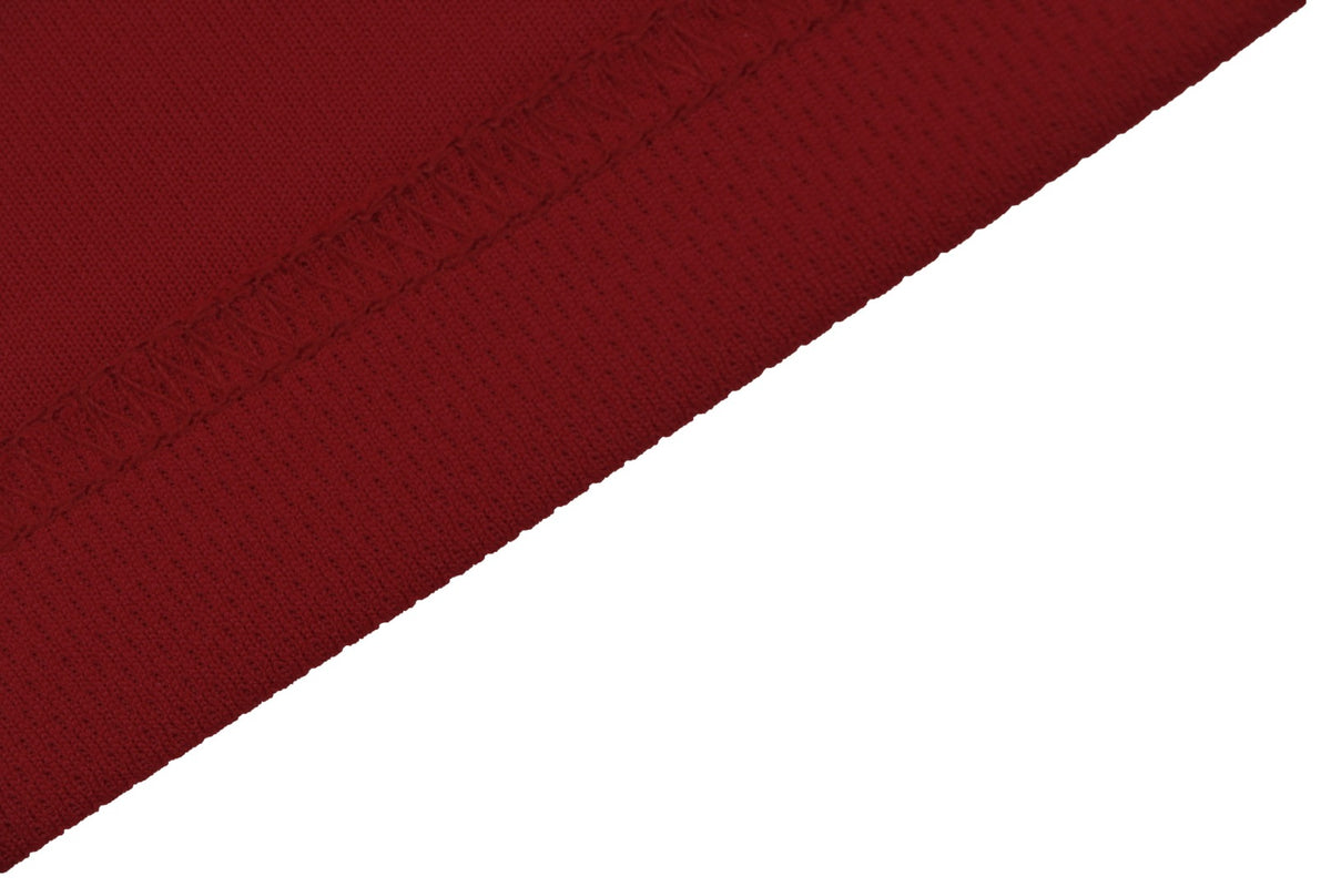 Balenciaga Wheat Crest B Soccer Jersey Short Sleeve Tee — Burgundy White