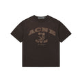 Acne Studios Acne Gym Arc Leather Appliqé Short Sleeve Tee — Dark Brown