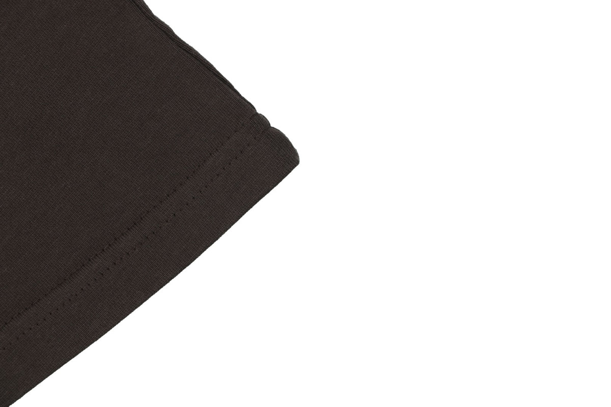 Acne Studios Acne Gym Arc Leather Appliqé Short Sleeve Tee — Dark Brown