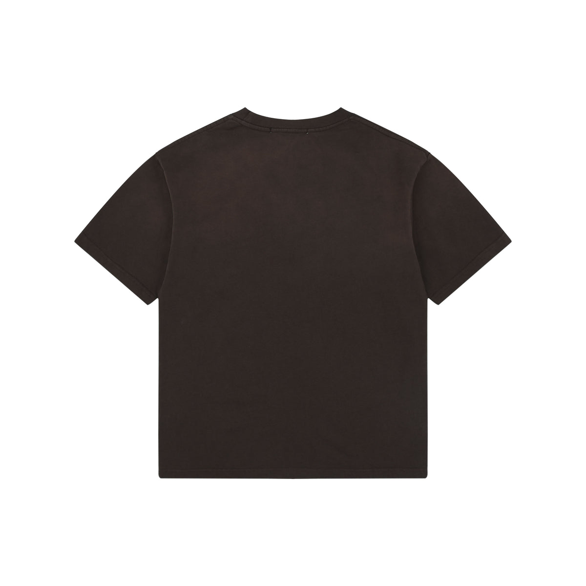 Acne Studios Acne Gym Arc Leather Appliqé Short Sleeve Tee — Dark Brown