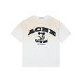 Acne Studios ACNE GYM Arc Leather-Appliqué Letter Short Sleeve Tee — Off White