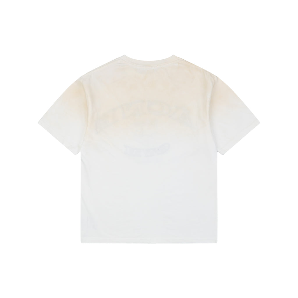 Acne Studios ACNE GYM Arc Leather-Appliqué Letter Short Sleeve Tee — Off White