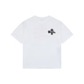 Chrome Hearts Stitch Cross Floral Embroidered Short Sleeve Tee — White