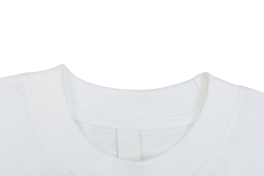 Chrome Hearts Stitch Cross Floral Embroidered Short Sleeve Tee — White