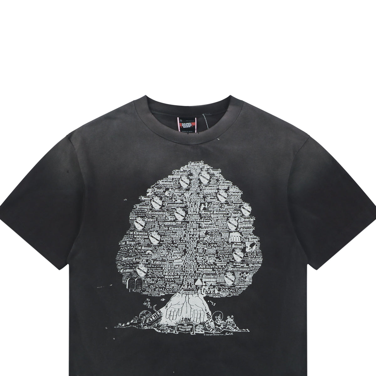 Saint Michael Tree of Life Print Short Sleeve Tee — Vintage Black