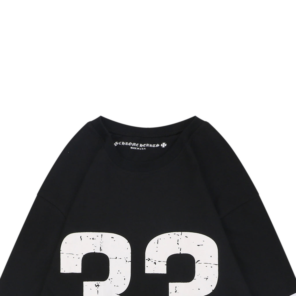 Chrome Hearts No.33 Sanskrit Cross Print Long Sleeve Tee — Black