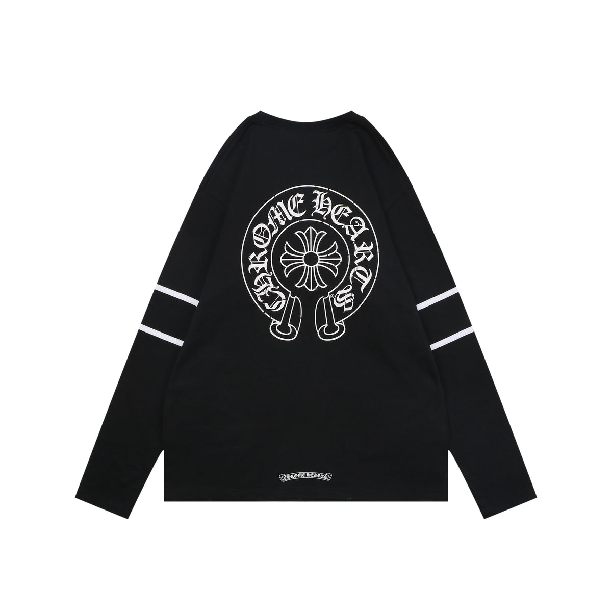 Chrome Hearts No.33 Sanskrit Cross Print Long Sleeve Tee — Black