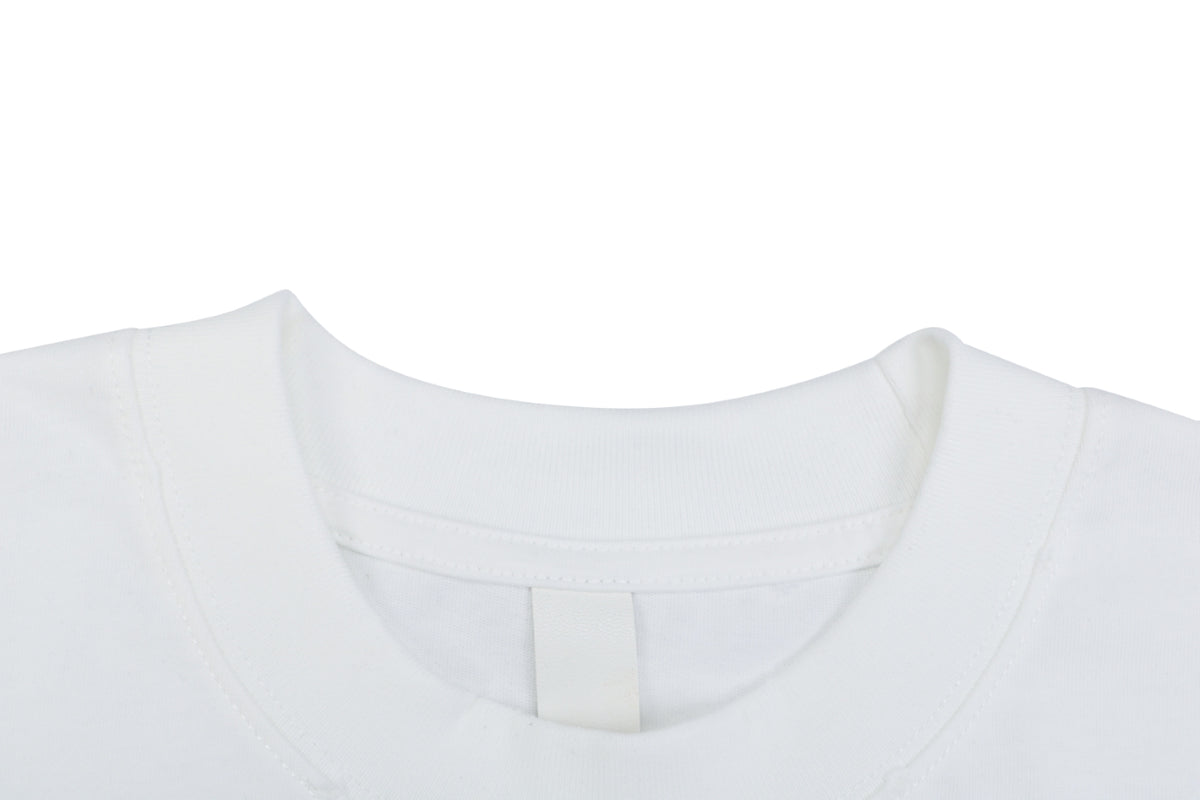 Chrome Hearts Sanskrit Scroll Horseshoe Crest Print Short Sleeve Tee — White Teal