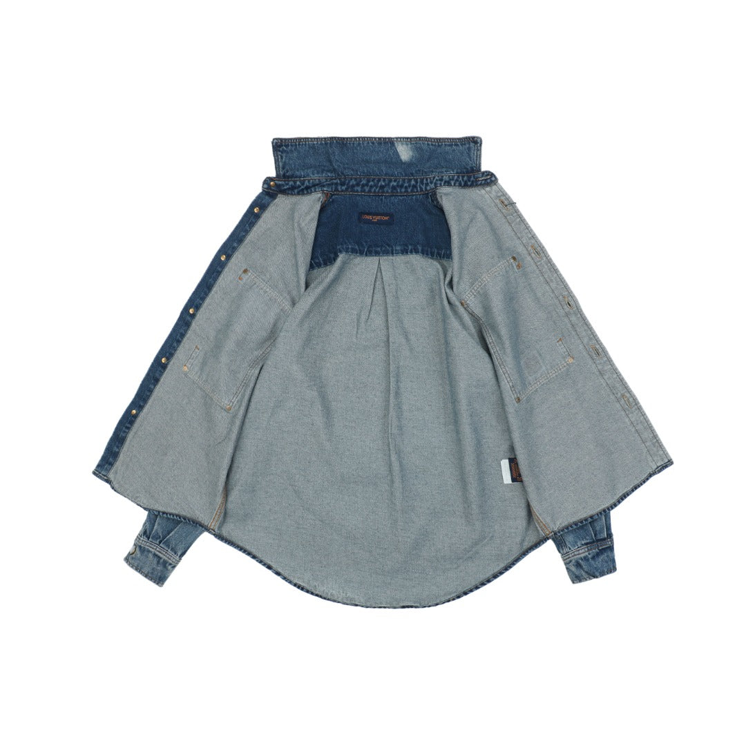 Louis Vuitton 25SS Sun-Faded Patchwork Denim Jacket — Indigo