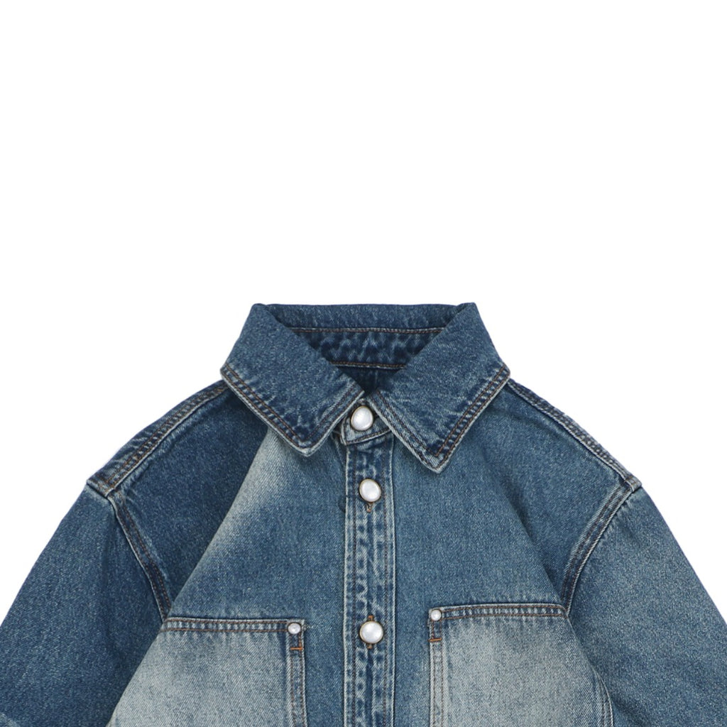 Louis Vuitton 25SS Sun-Faded Patchwork Denim Jacket — Indigo
