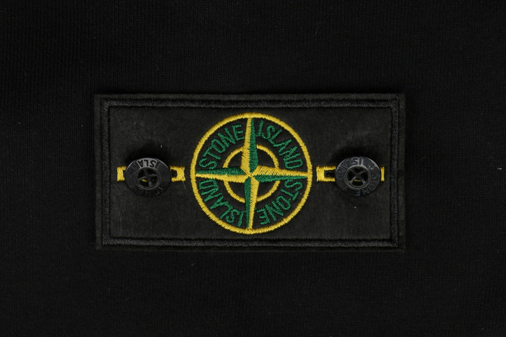 Stone Island Sleeve Compass Badge Crewneck Sweatshirt — Black