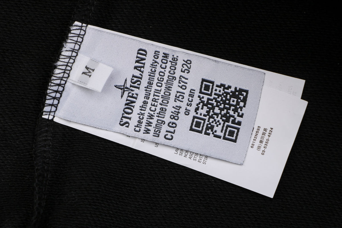 Stone Island Sleeve Compass Badge Crewneck Sweatshirt — Black