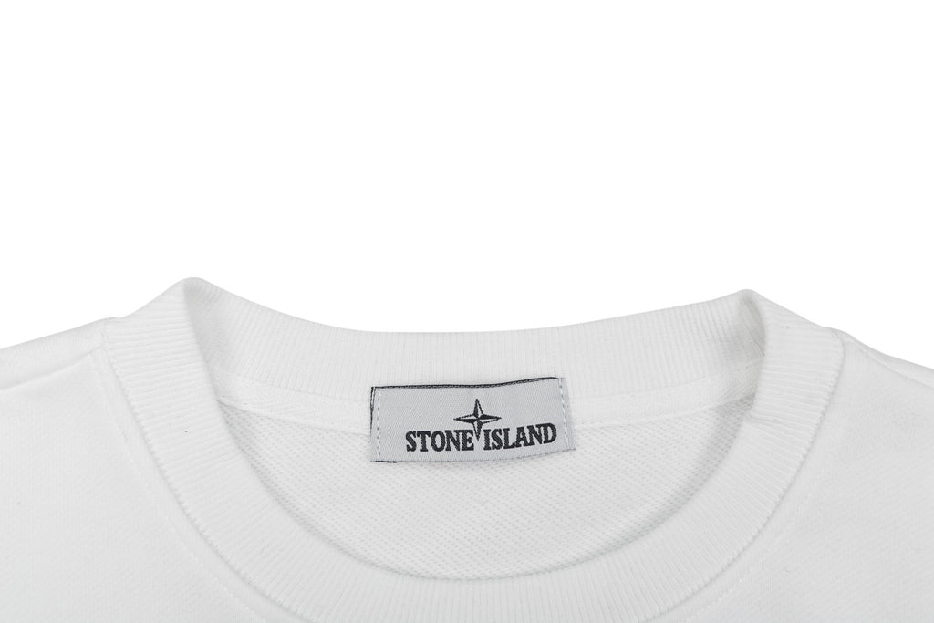 Stone Island Arm Badge Crew Neck Sweatshirt — White
