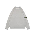 Stone Island Arm Badge Crew Neck Sweatshirt — Light Grey