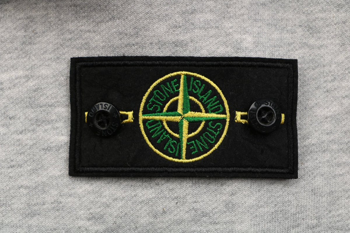 Stone Island Arm Badge Crew Neck Sweatshirt — Light Grey