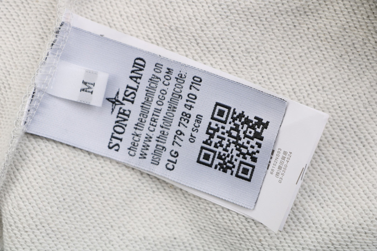 Stone Island Arm Badge Crew Neck Sweatshirt — Light Grey