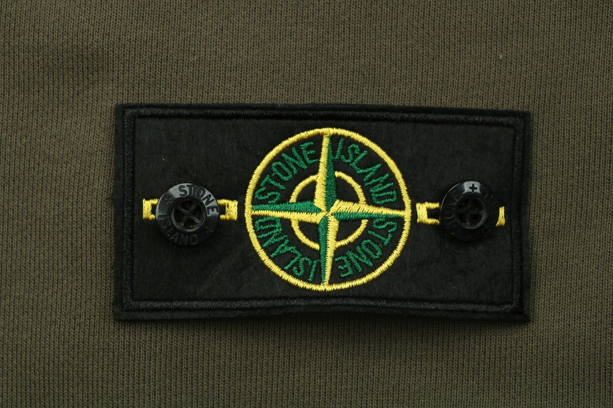 Stone Island Arm Badge Crew Neck Sweatshirt — Olive Green