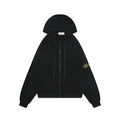 Stone Island Arm Badge Full-Zip Hoodie — Black