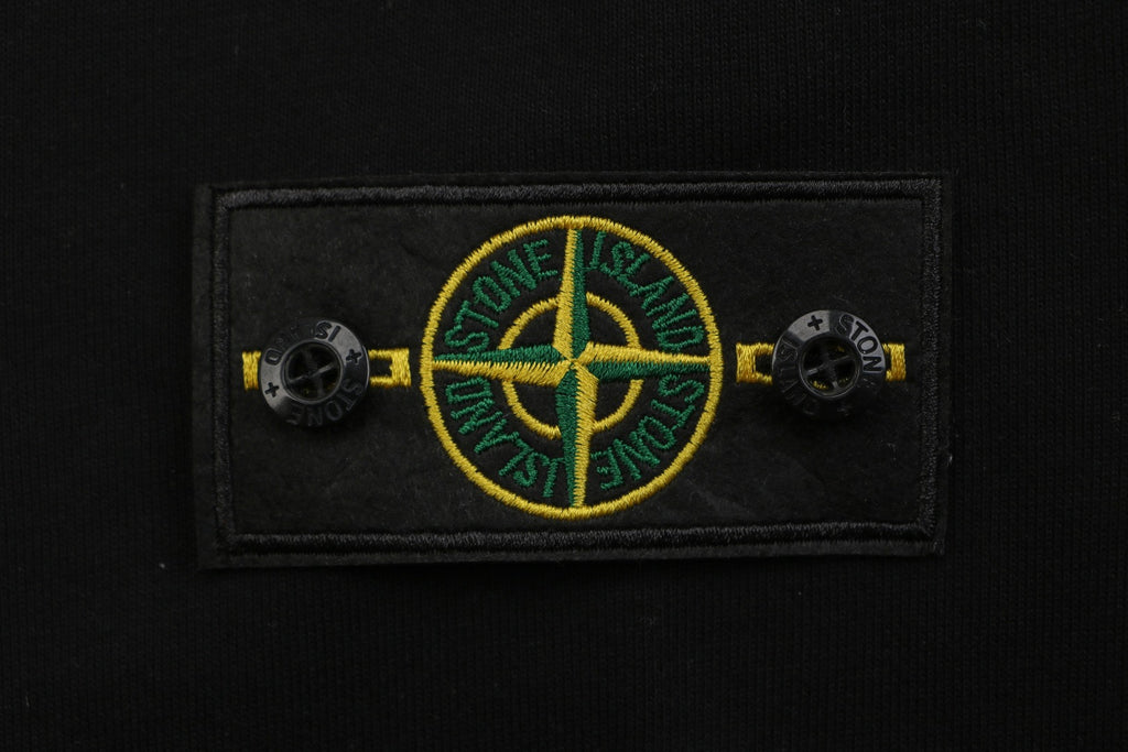 Stone Island Arm Badge Full-Zip Hoodie — Black