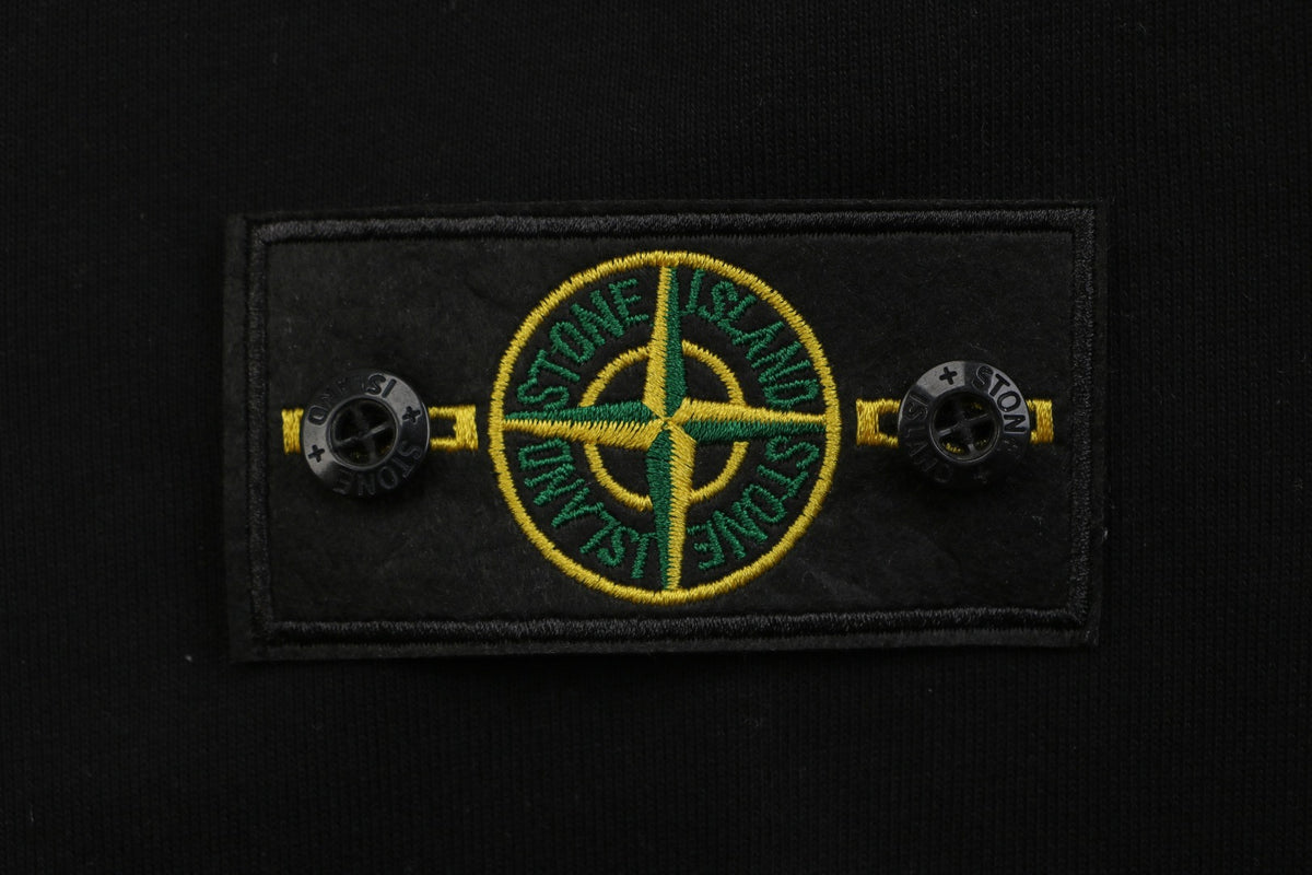 Stone Island Arm Badge Full-Zip Hoodie — Black