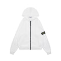 Stone Island Arm Badge Zip Hoodie — White