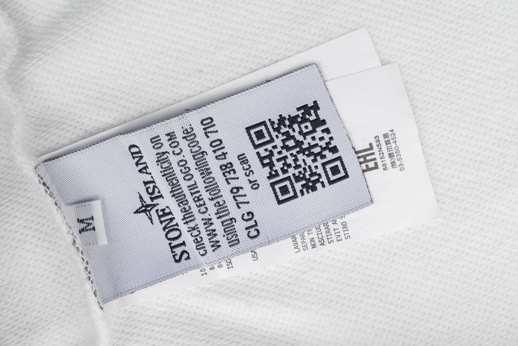 Stone Island Arm Badge Zip Hoodie — White