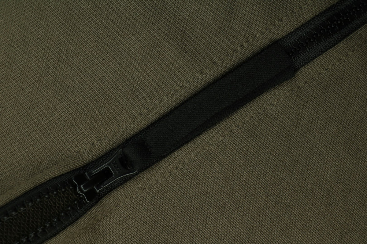 Stone Island Arm Badge Zip Hoodie — Olive Green