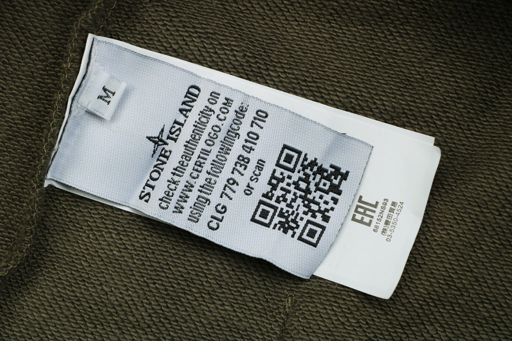 Stone Island Arm Badge Zip Hoodie — Olive Green