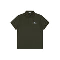 Burberry Equestrian Knight Embroidered Short Sleeve Polo — Hunter Green