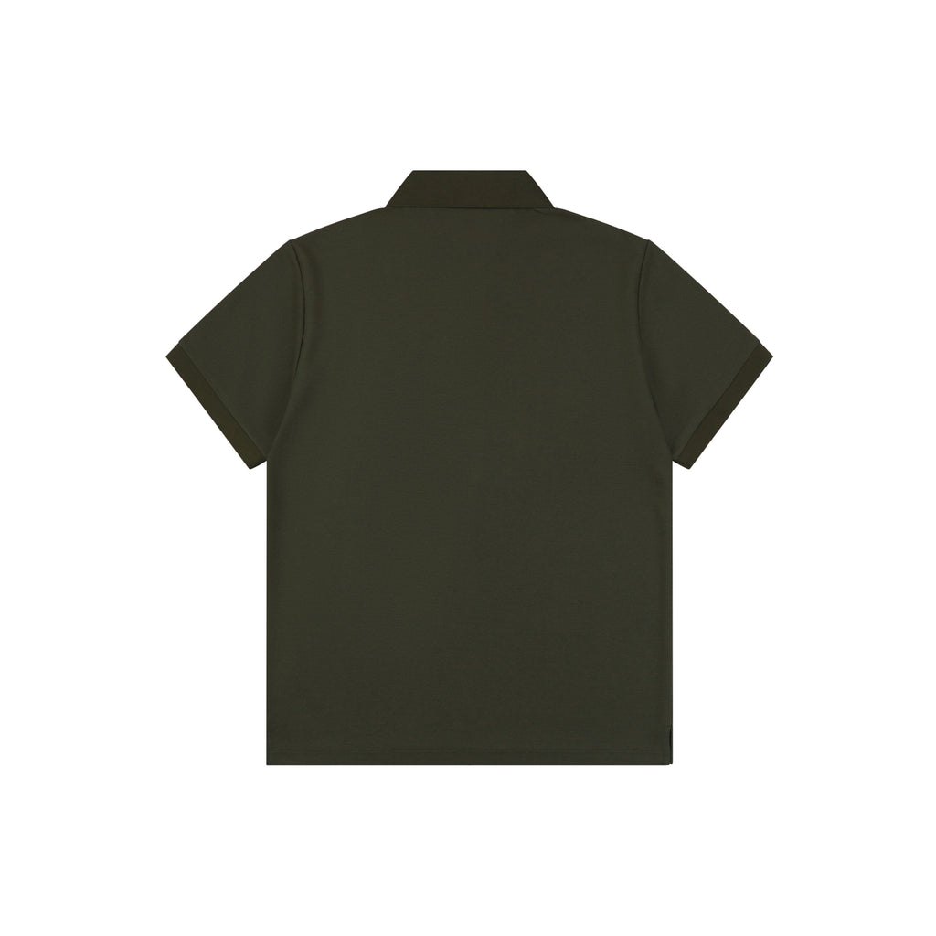 Burberry Equestrian Knight Embroidered Short Sleeve Polo — Hunter Green