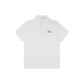 Burberry Equestrian Knight Embroidered Short Sleeve Polo — White