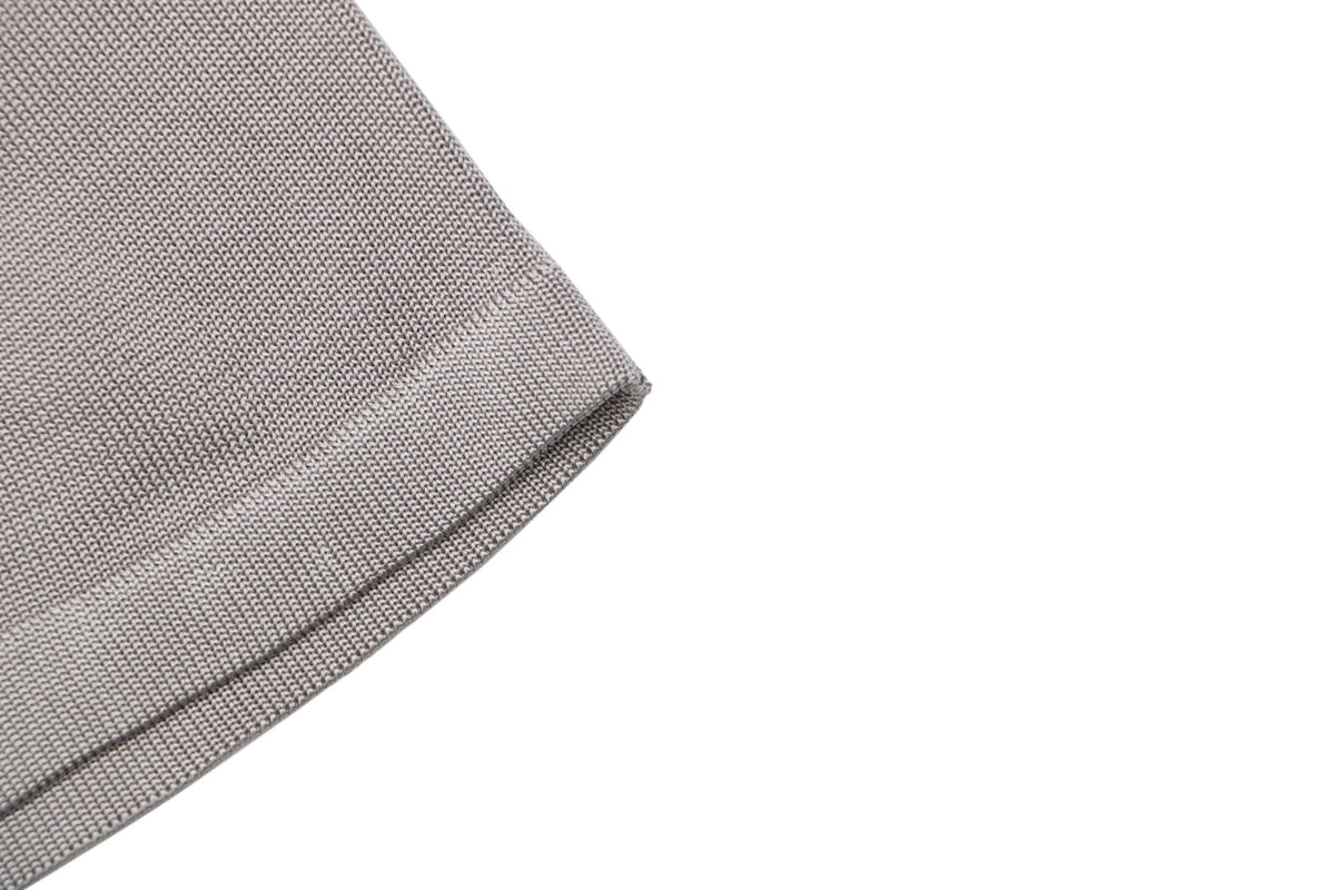 Fendi FF Colorblock Placket Short Sleeve Shirt — Stone Grey Black
