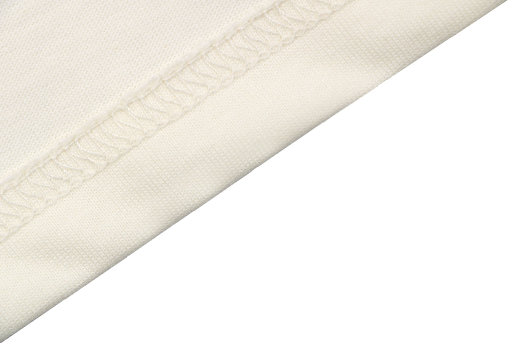 Ami Paris Stripe Box Signature Script Print Short Sleeve Tee — Off White