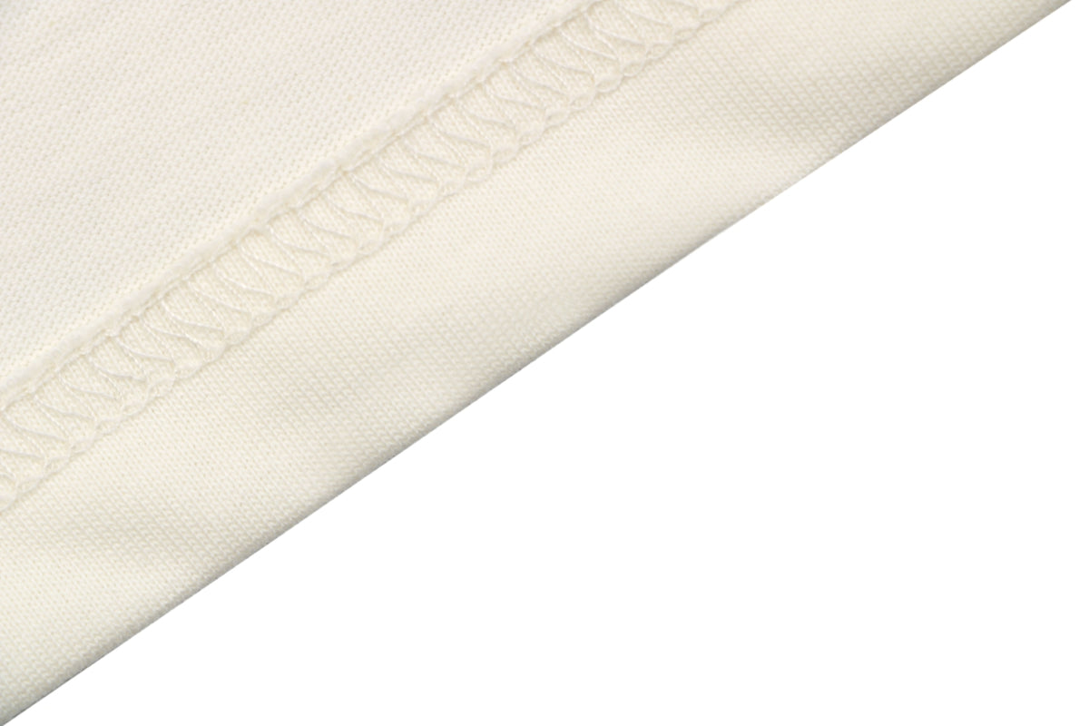 Ami Paris Stripe Box Signature Script Print Short Sleeve Tee — Off White