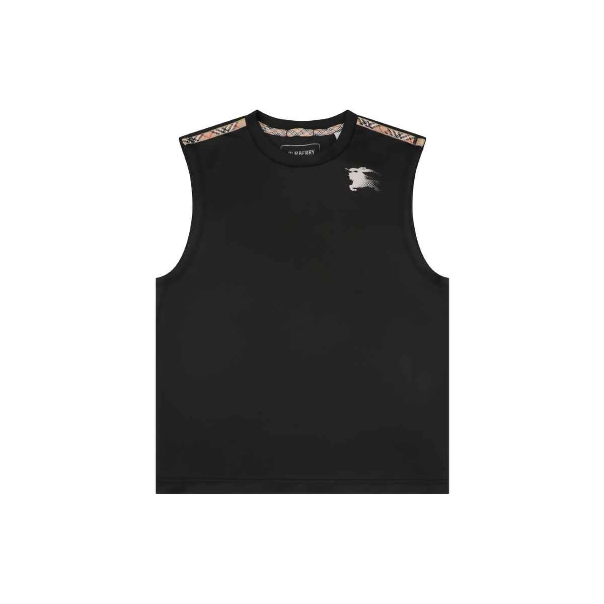 Burberry Shoulder Check EKD Sleeveless Vest — Black