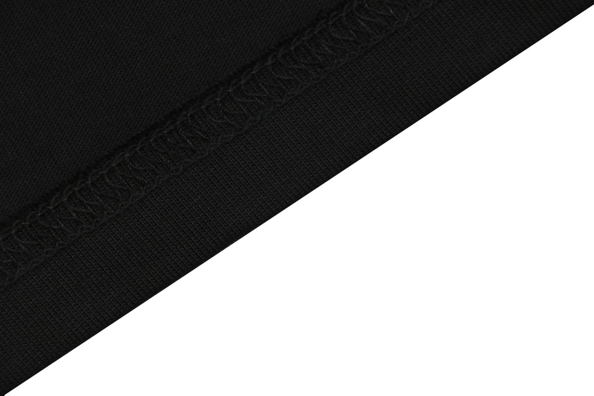 Moncler Oversized M Badge Towel Embroidery Short Sleeve Tee — Black