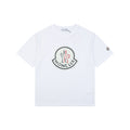 Moncler Oversized Circle Logo Towel Embroidery Short Sleeve Tee — White