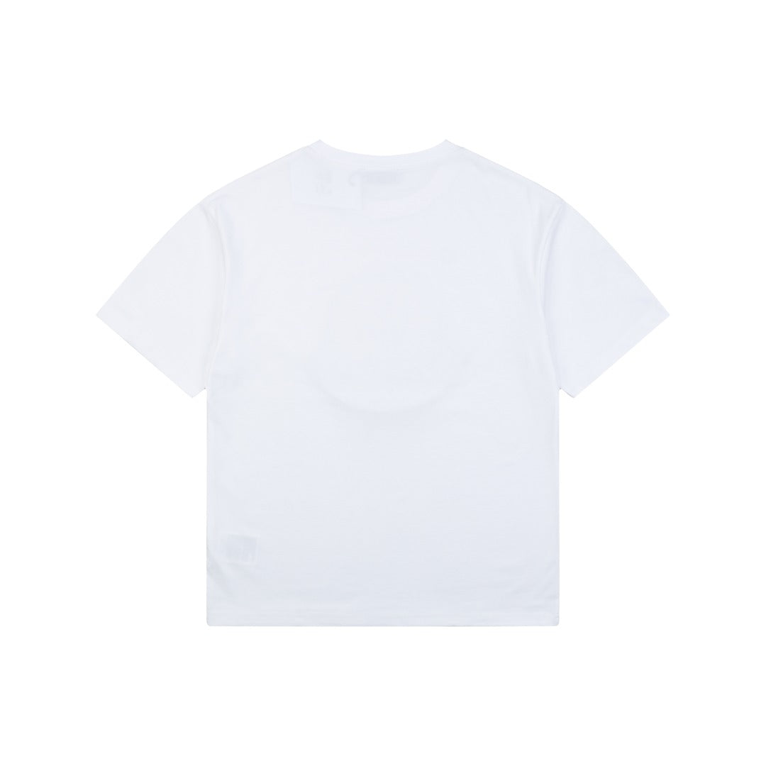 Moncler Oversized Circle Logo Towel Embroidery Short Sleeve Tee — White