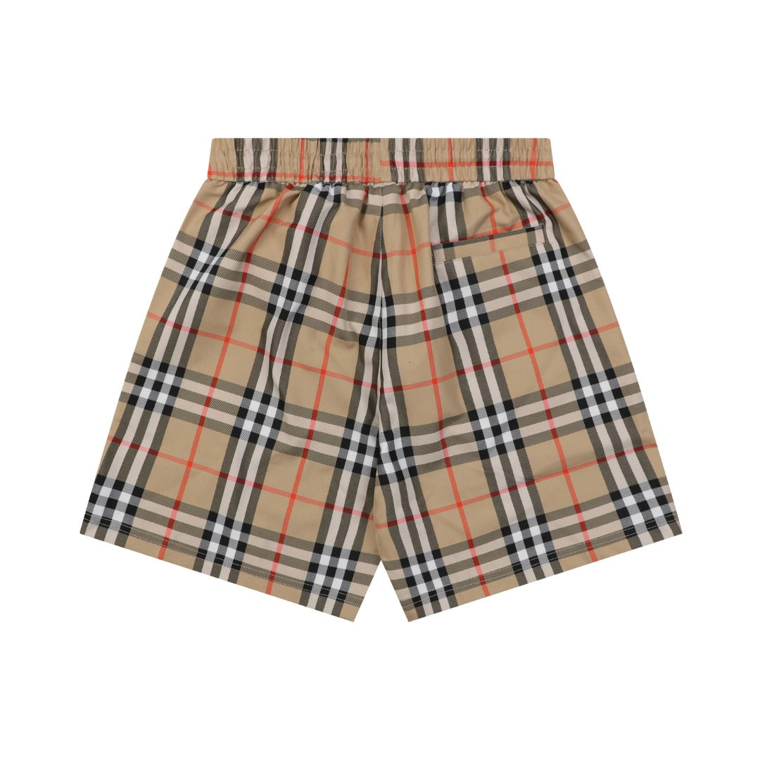 Burberry House Check Drawstring Shorts — Archive Camel
