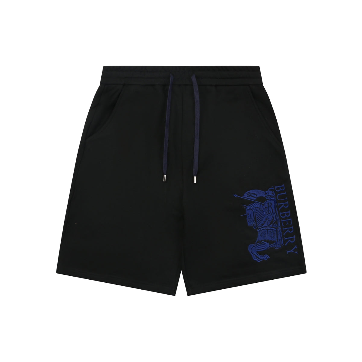 Burberry EKD Embroidered Drawstring Shorts — Black