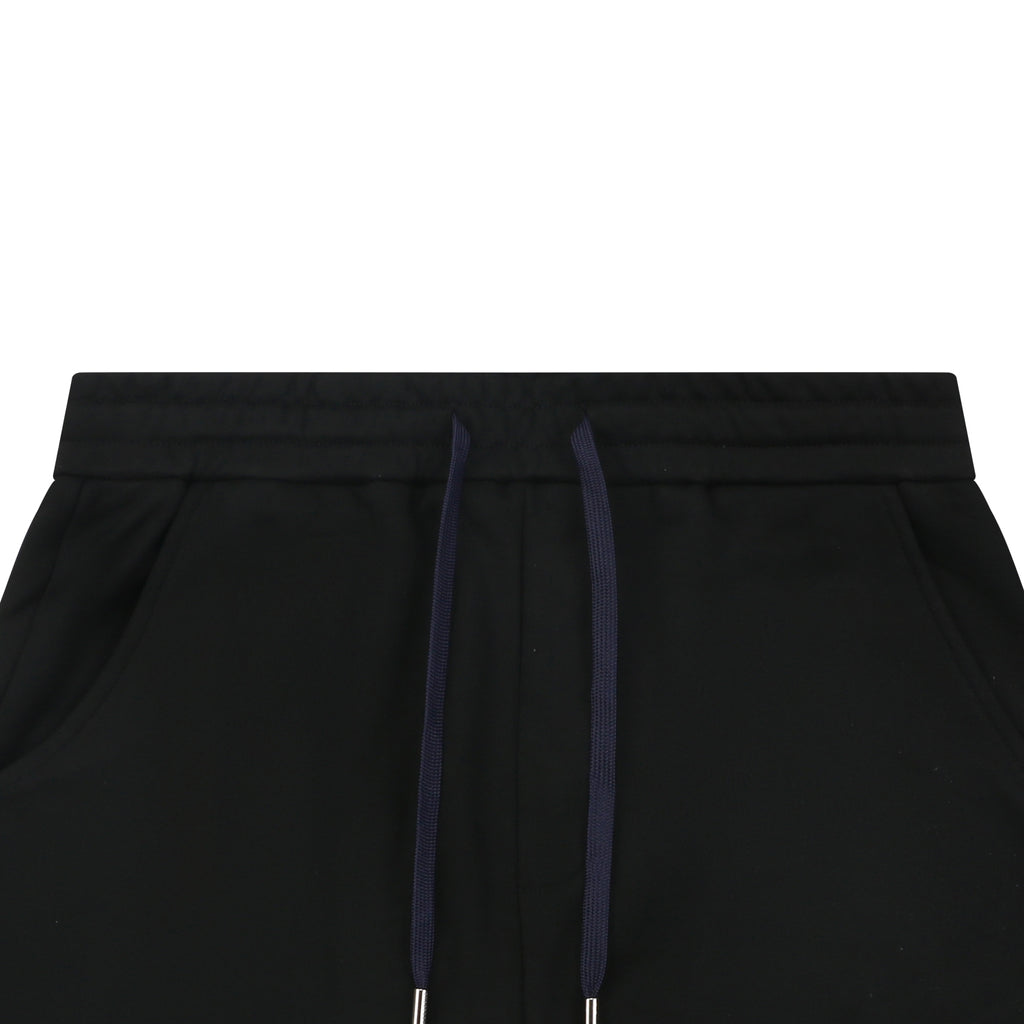 Burberry EKD Embroidered Drawstring Shorts — Black