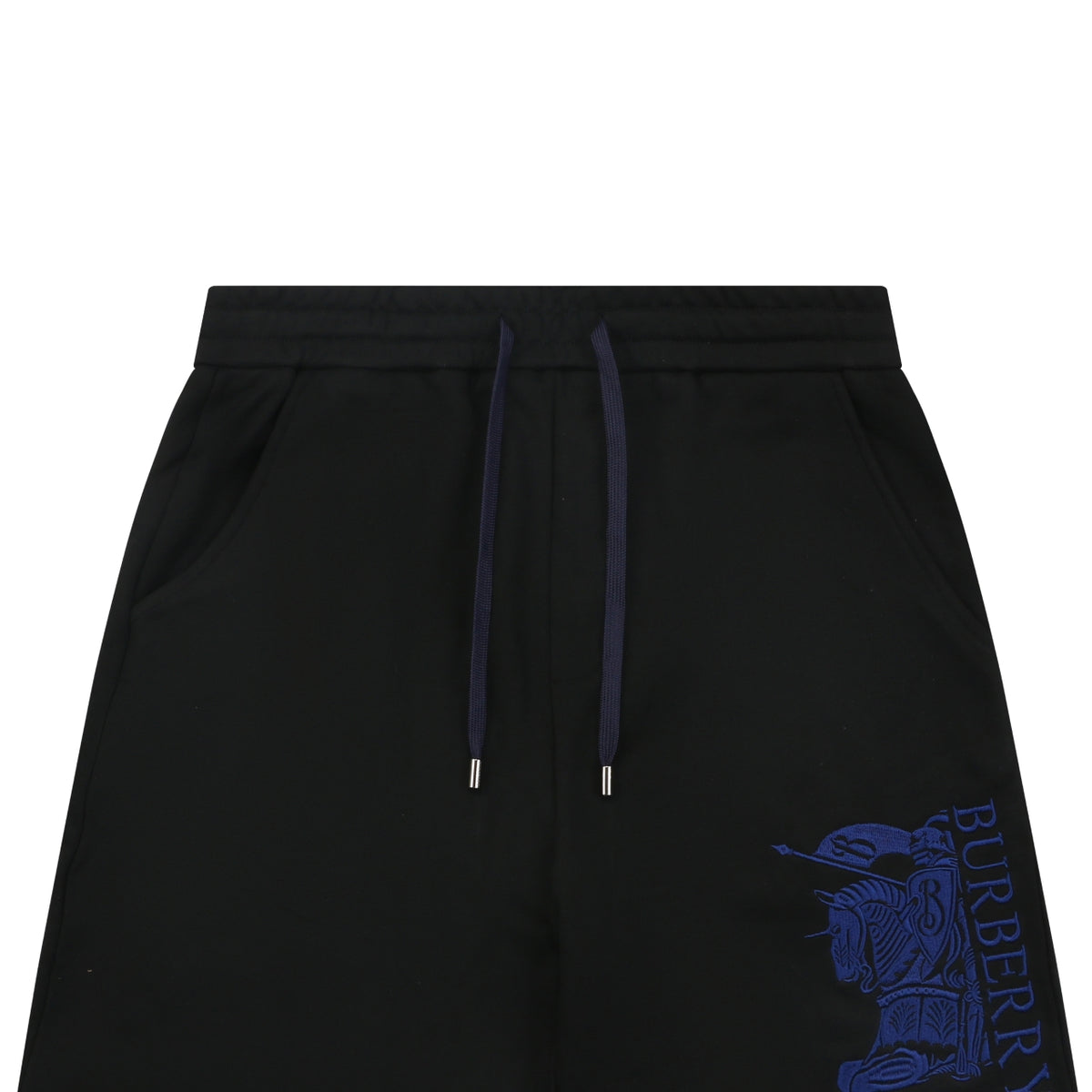 Burberry EKD Embroidered Drawstring Shorts — Black