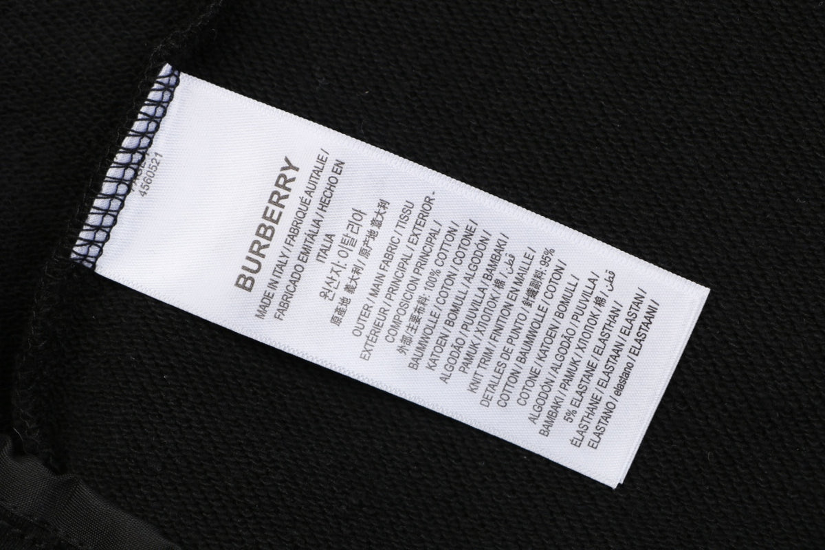 Burberry EKD Embroidered Drawstring Shorts — Black