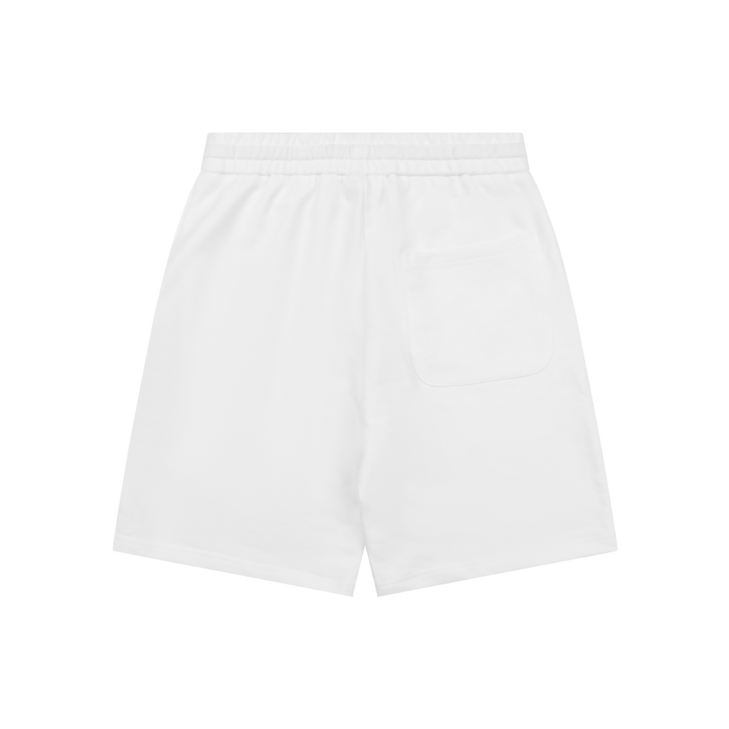 Burberry EKD Embroidered Drawstring Shorts — White Navy