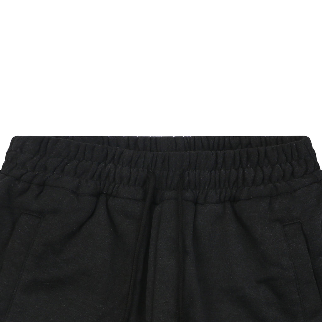 Chrome Hearts Sanskrit Iron Cross Floral Appliqé Shorts — Black