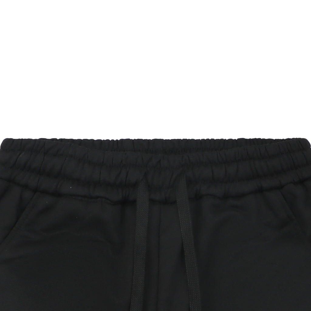 Chrome Hearts Pink Sanskrit Triple Cross Floral Embroidery Shorts — Black