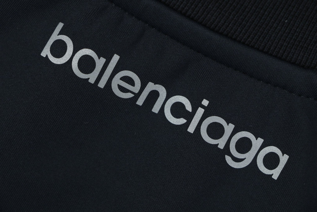 Balenciaga Side-Stripe Reflective Loop Quick-Dry Short-Sleeve Tee