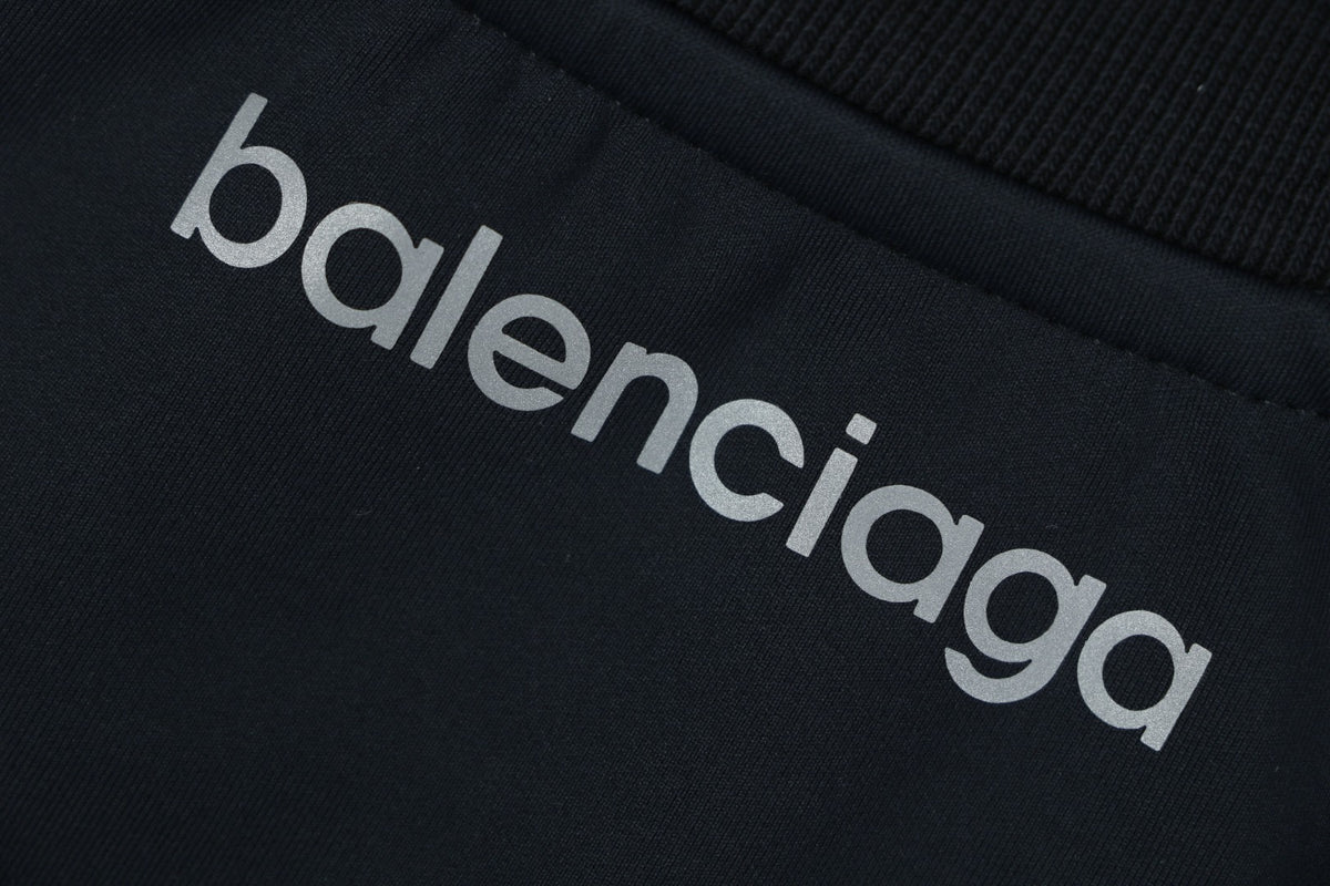 Balenciaga Side-Stripe Reflective Loop Quick-Dry Short-Sleeve Tee