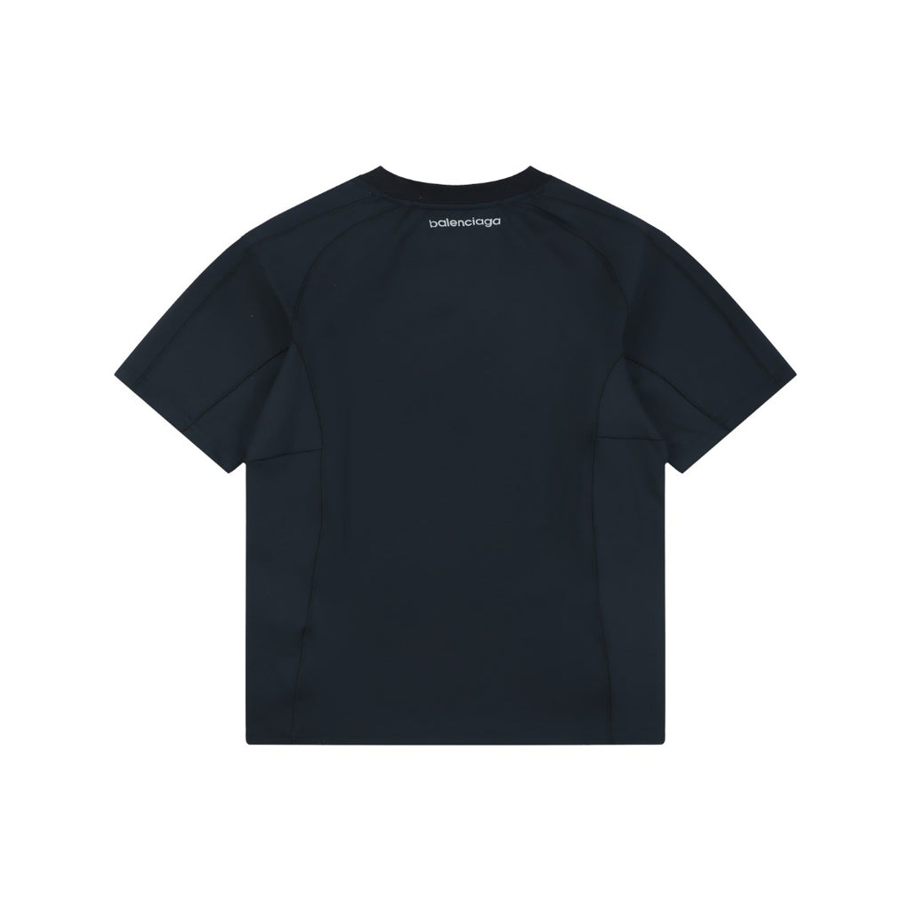 Balenciaga Side-Stripe Reflective Loop Quick-Dry Short-Sleeve Tee