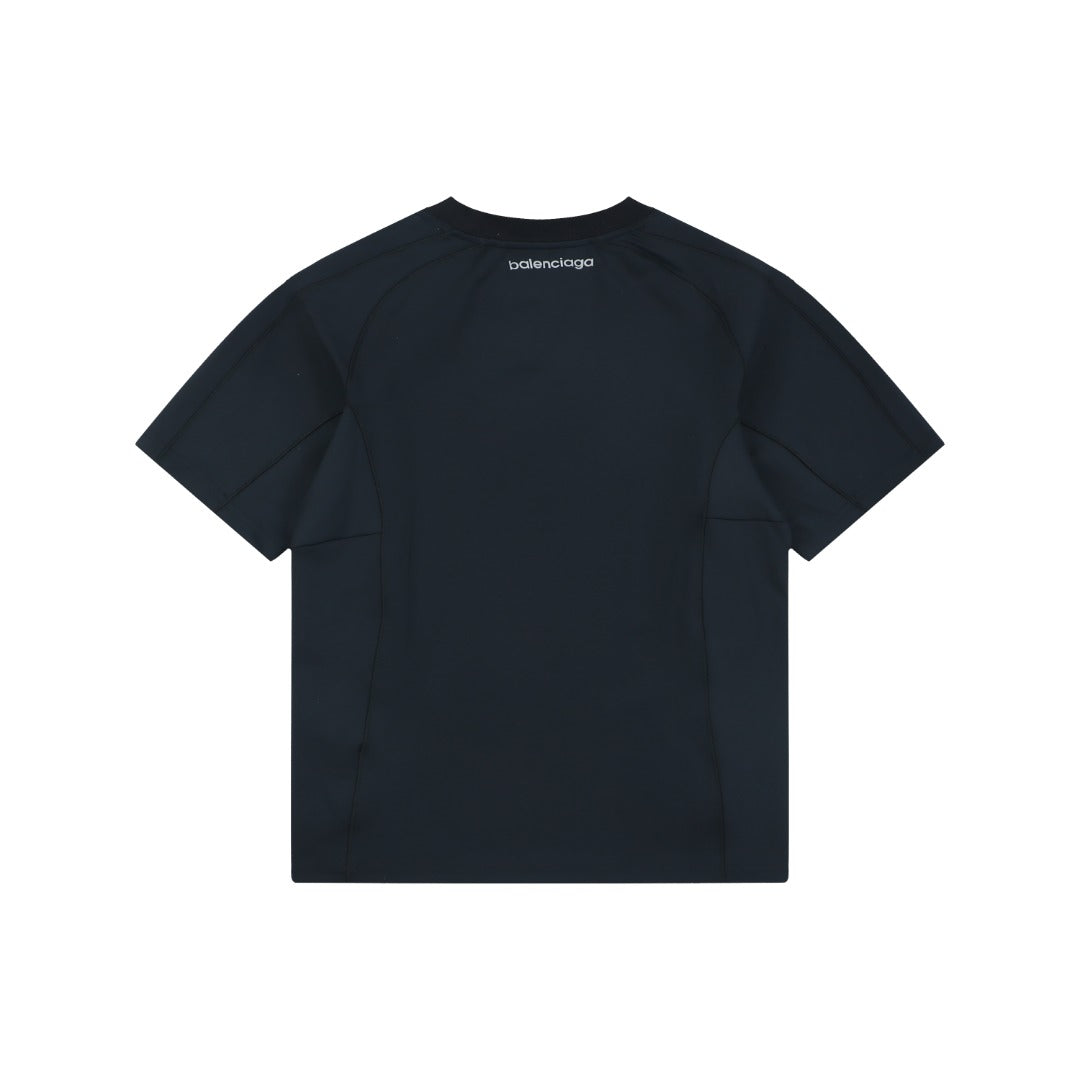 Balenciaga Side-Stripe Reflective Loop Quick-Dry Short-Sleeve Tee